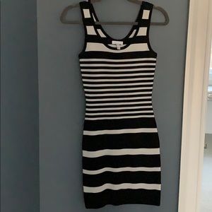 Bodycon black and white dress